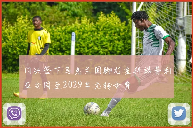 门兴签下乌克兰国脚尤金科诺普利亚合同至2029年无转会费